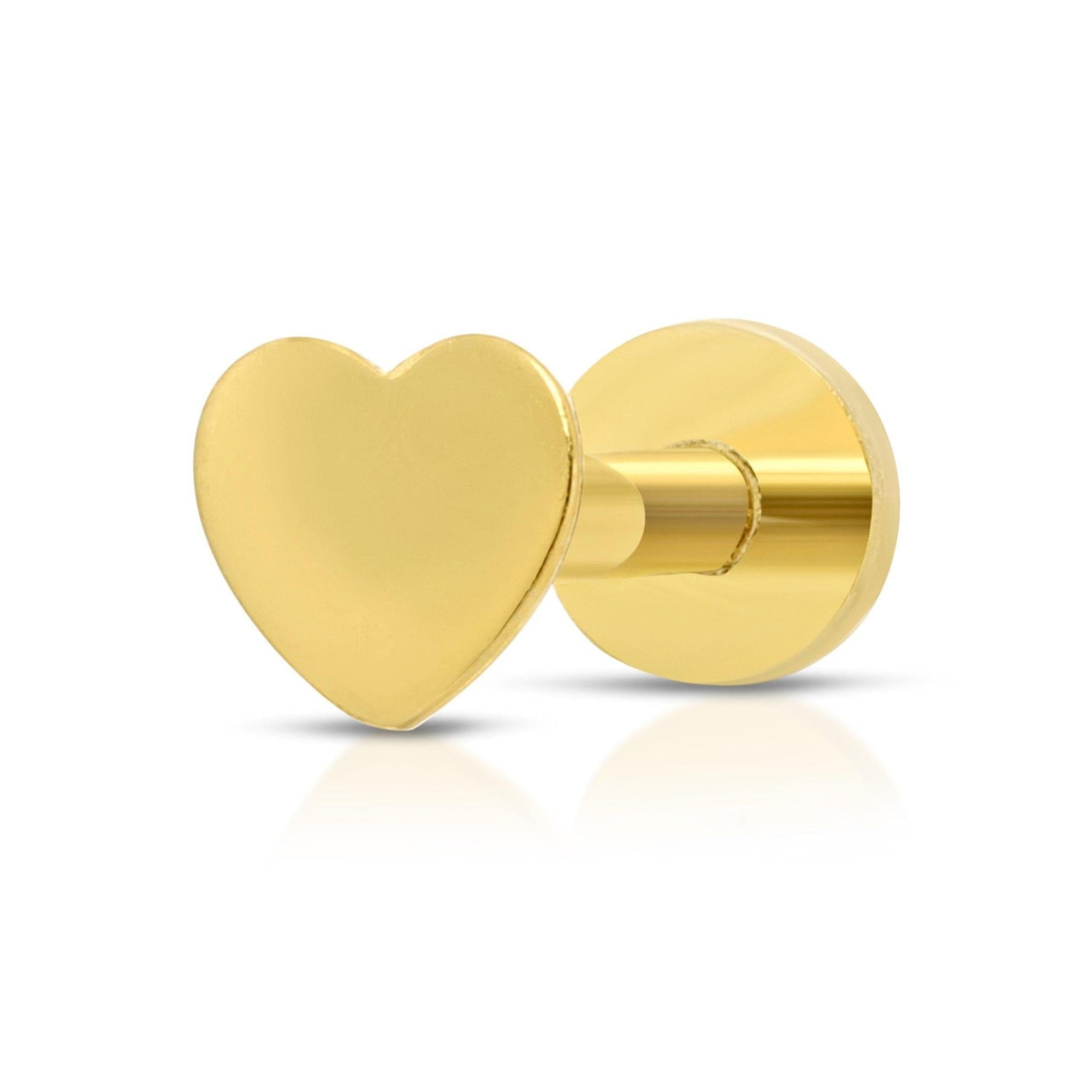 14K Yellow-Gold Heart Single Earring - LISA OM®